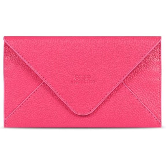 Otto Angelino Slim Leather Wallet Clutch with RFID