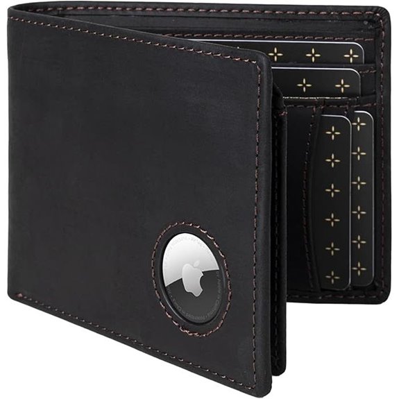 AirTag Leather Wallet for Men with RFID Blocking