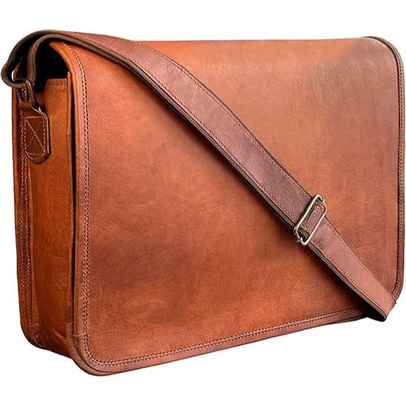 Rustic Town Leather Messenger Bag for Laptop