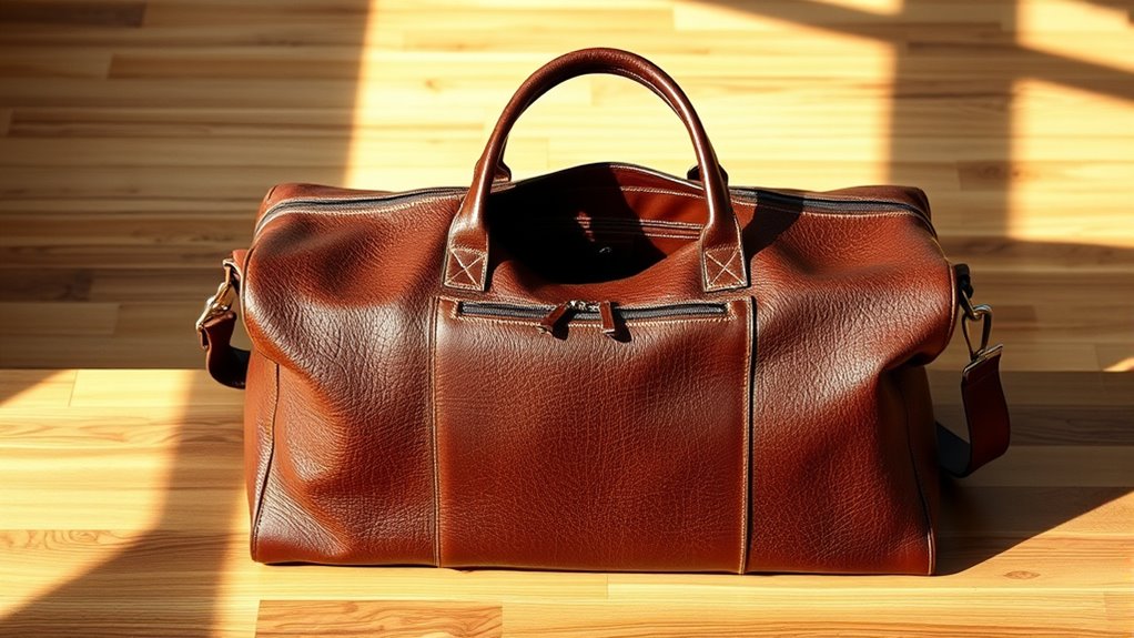 leather travel bag features