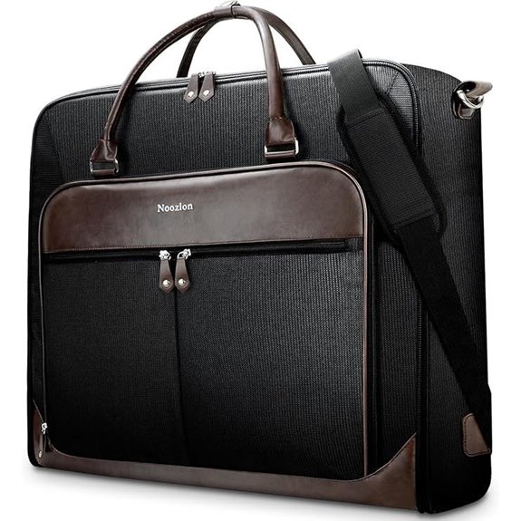 Leather Garment Bag for Travel with Strap