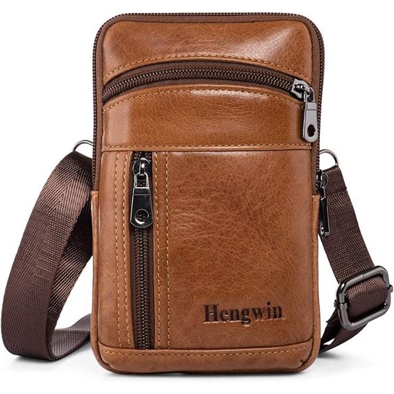 Hengwin Leather Crossbody Bag for Men/Women