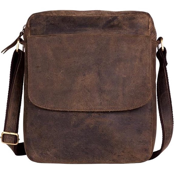 Leather Crossbody Messenger Bag for Men and Women
