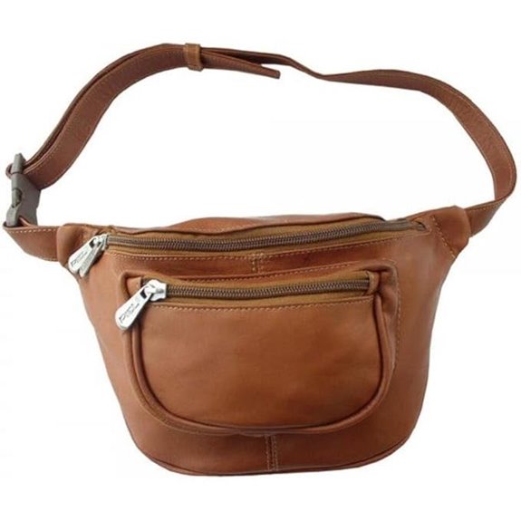 Piel Leather Travelers Waist Bag Saddle One Size