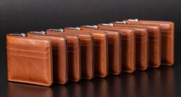 leather wallet with quick access