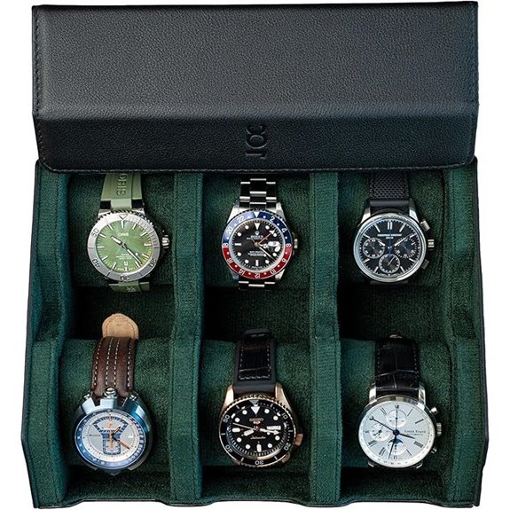 DailyWatch Watch Box for 6 Watches in Leather