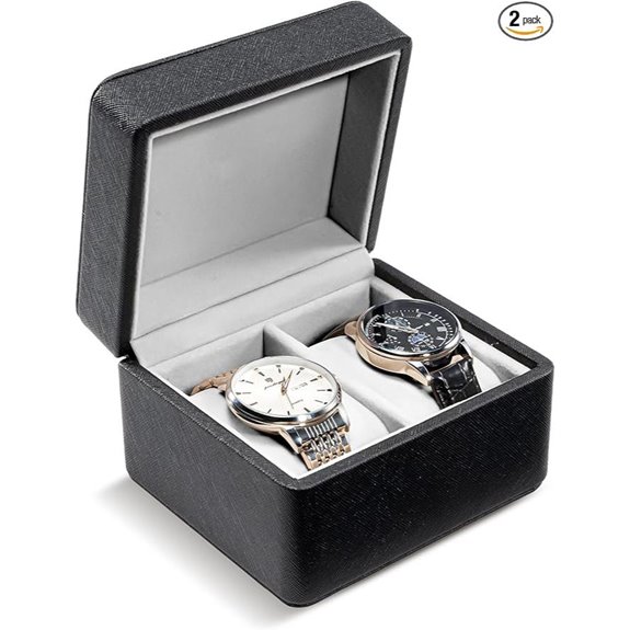 ProCase 2-Slot Leather Travel Watch Case