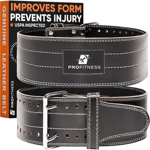 ProFitness Leather Weight Lifting Belt for Men & Women