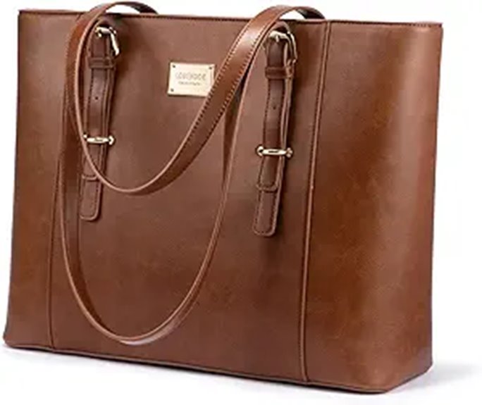 LOVEVOOK Leather Laptop Bag for Women