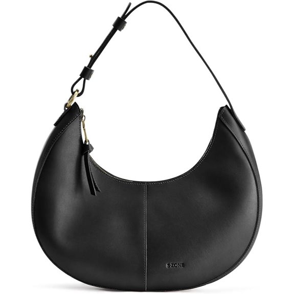 S-ZONE Leather Shoulder Bag for Women