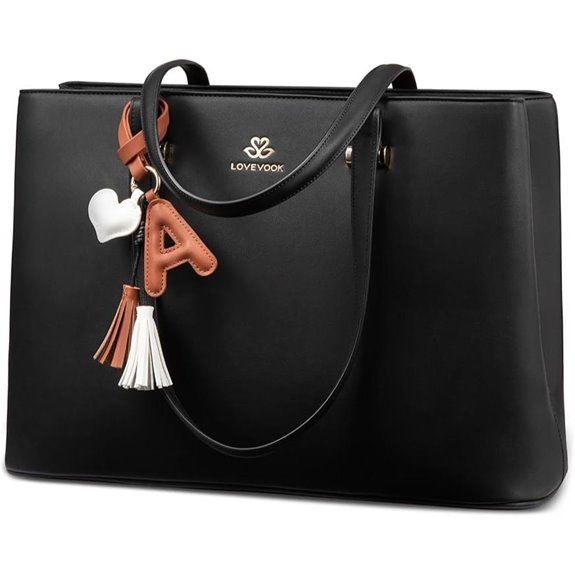 LOVEVOOK Leather Laptop Tote for Women