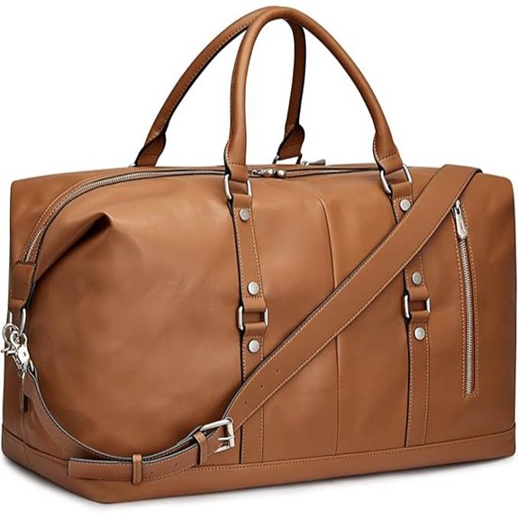 S-ZONE Leather Women’s Travel Duffle Tote Bag