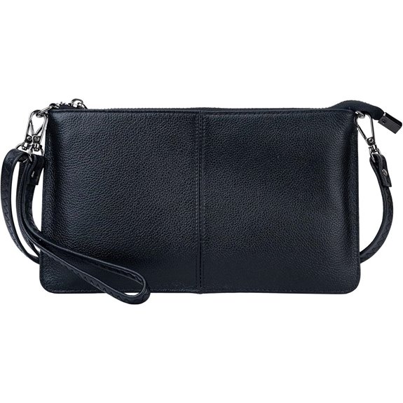 Bveyzi Leather Wristlet Clutch Wallet for Women