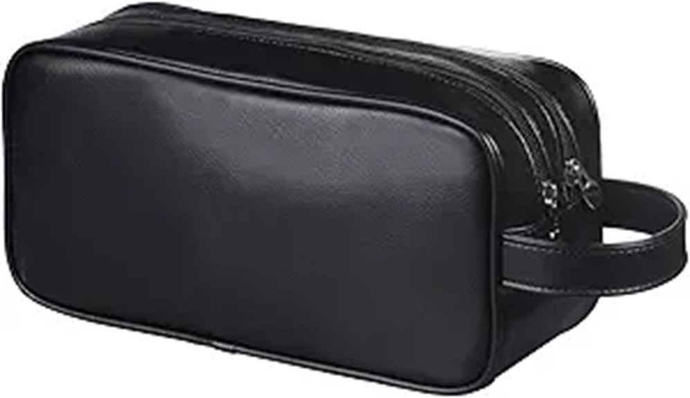 HappyDavid Leather Zipped Travel Toiletry Bag