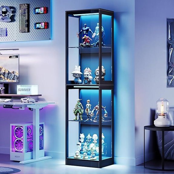 AMERLIFE RGB Display Cabinet with LED Lights