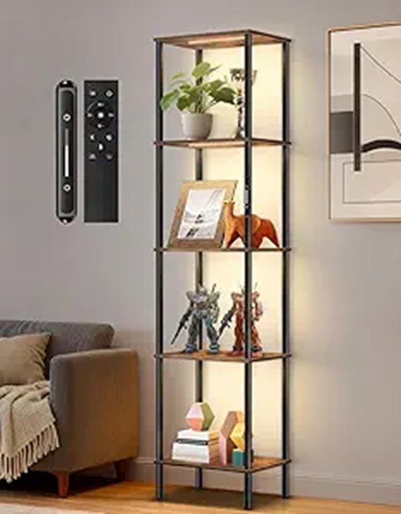 5-Tier LED Display Shelf with Touch & Remote Control