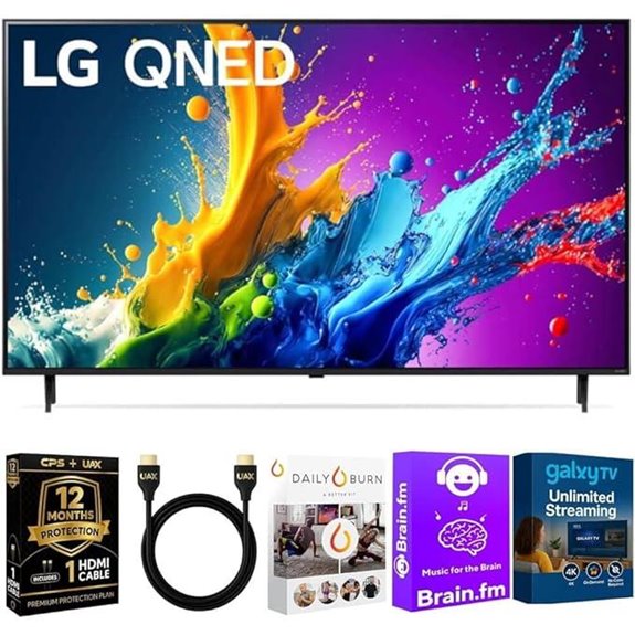 LG 43QNED80TUC 4K Smart TV with HDMI Bundle