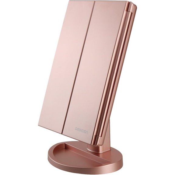 Deweisn Tri-Fold Lighted Vanity Mirror with LEDs