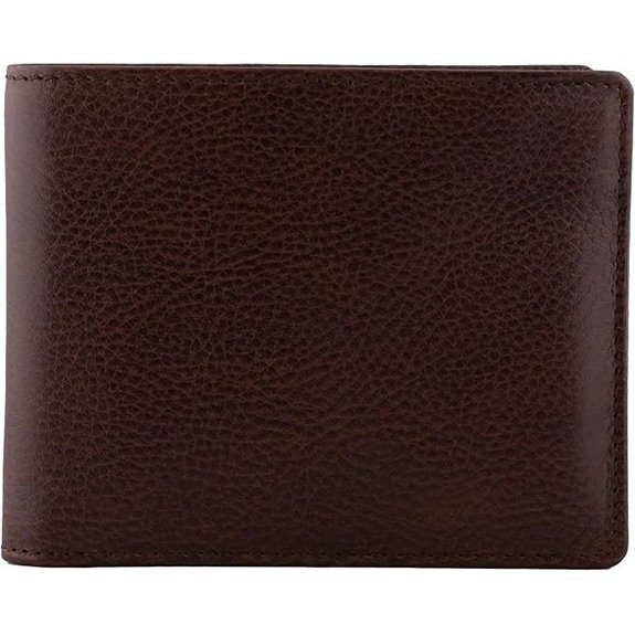 DiLoro Men's Leather Slim Bifold Wallet with RFID