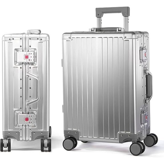 UrbanExplorer 24-Inch Aluminum Spinner Luggage