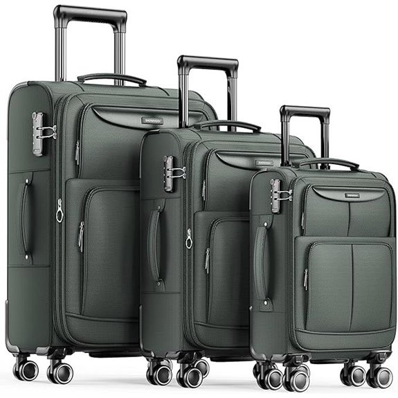 SHOWKOO 3-Piece Lightweight Spinner Luggage Set