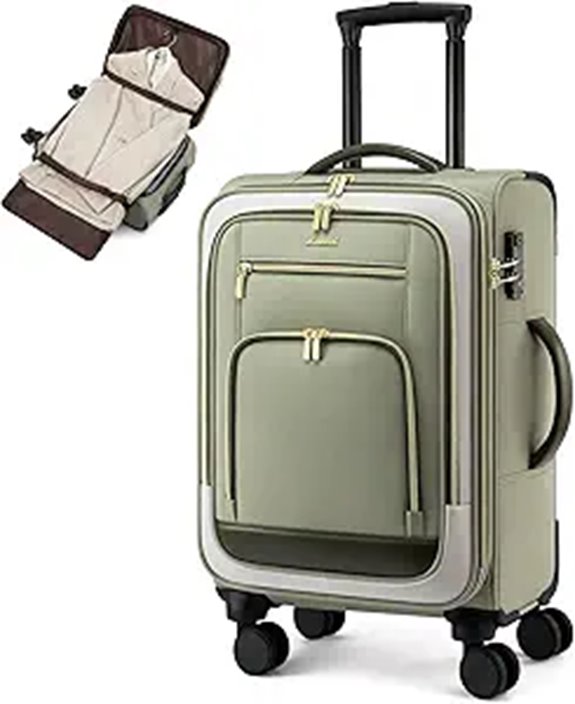 LOVEVOOK 22-Inch Airline Approved Carry-On Luggage
