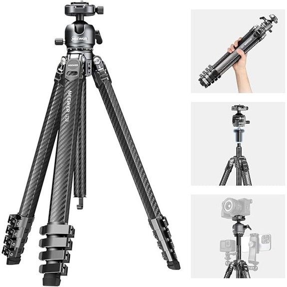 NEEWER LITETRIP LT38 Carbon Fiber Travel Tripod