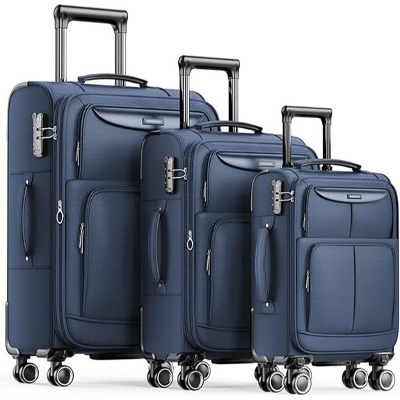 SHOWKOO 3-Piece Lightweight Expandable Luggage Set