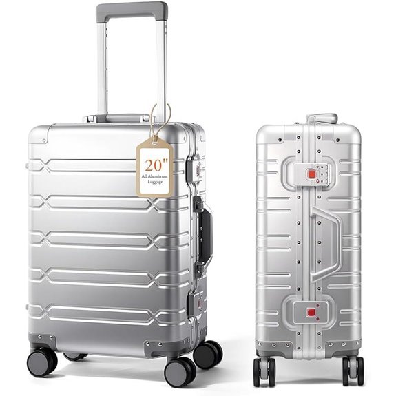 UrbanExplorer Aluminum Spinner Carry-On Suitcase