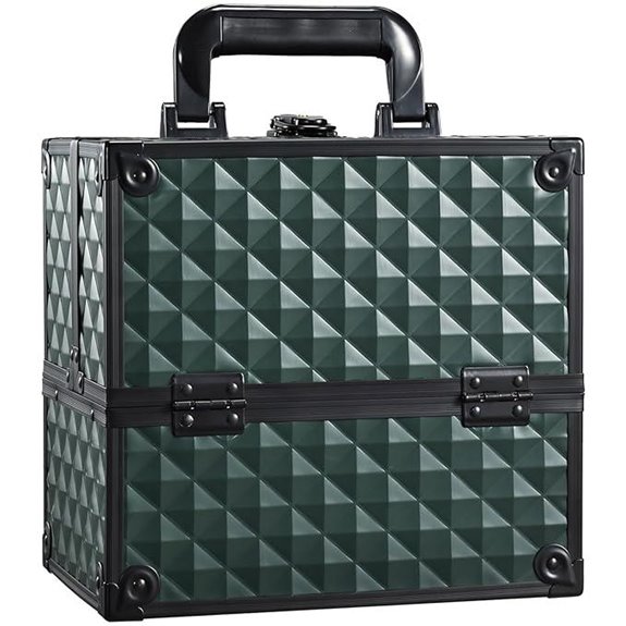 FRENESSA Lockable Makeup Case with 4 Trays