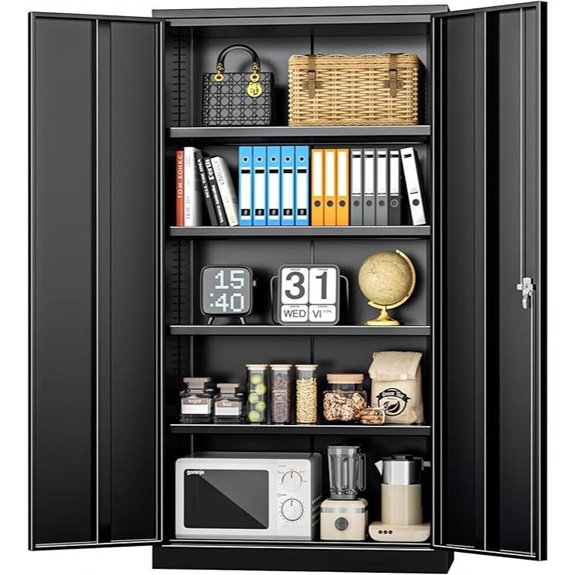INTERGREAT Lockable Metal Storage Cabinet with Shelves