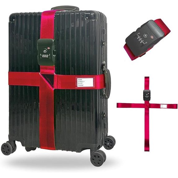 TSA Approved Adjustable Luggage Strap with Lock