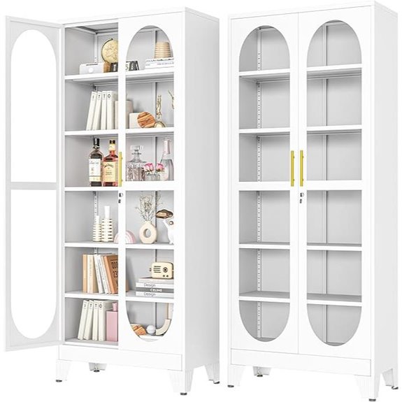 75 Locking Glass Display Cabinet with Shelves