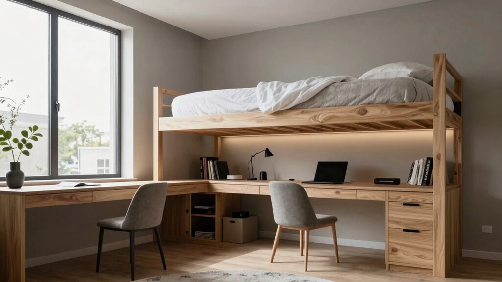loft beds with desks