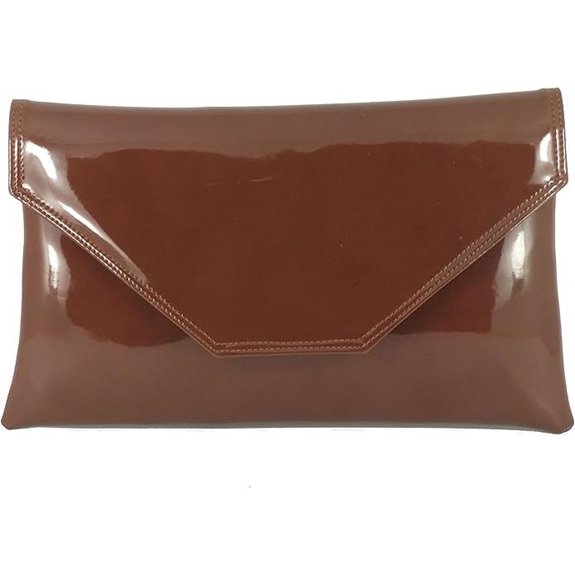 LONI Women's Envelope Patent Clutch & Shoulder Bag