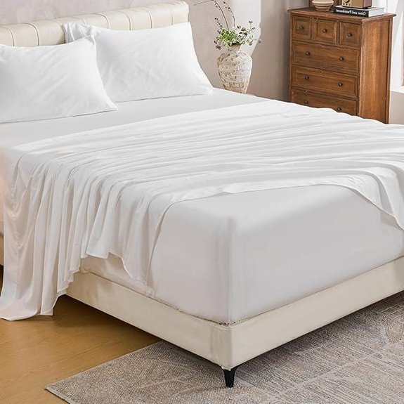 MEISHANG King Size Deep Pocket Egyptian Cotton Sheets