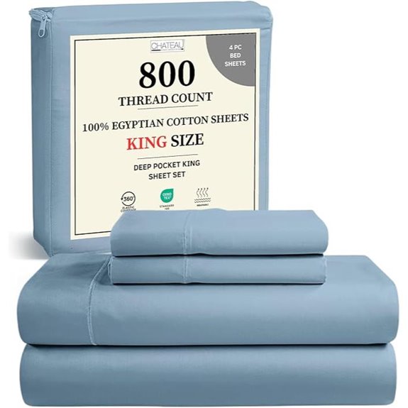 Egyptian Cotton King Sheets with Deep Pockets