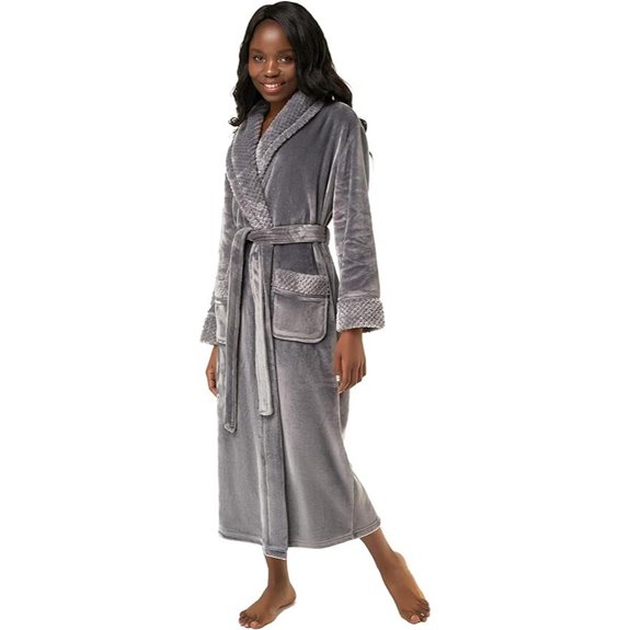 Turquaz Luxury Plush Fleece Women's Bathrobe with Pockets