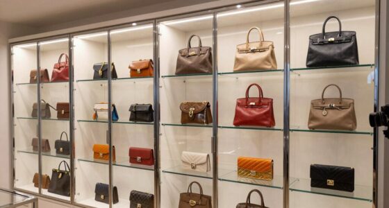 luxury handbag display cabinets