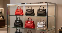 luxury handbag display cabinets