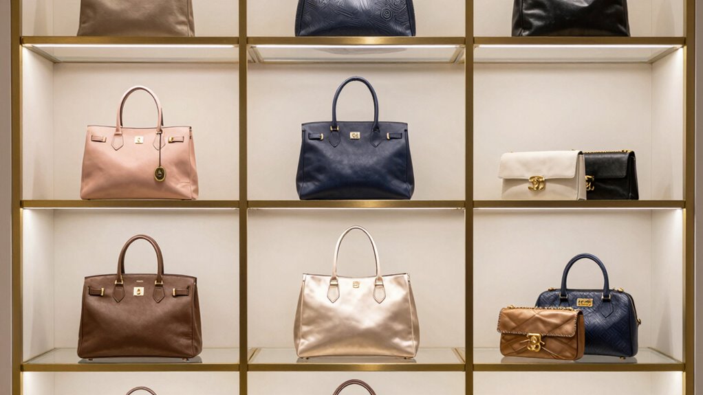 luxury handbag display cabinets