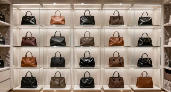luxury handbag display cases