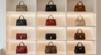 luxury handbag display shelves