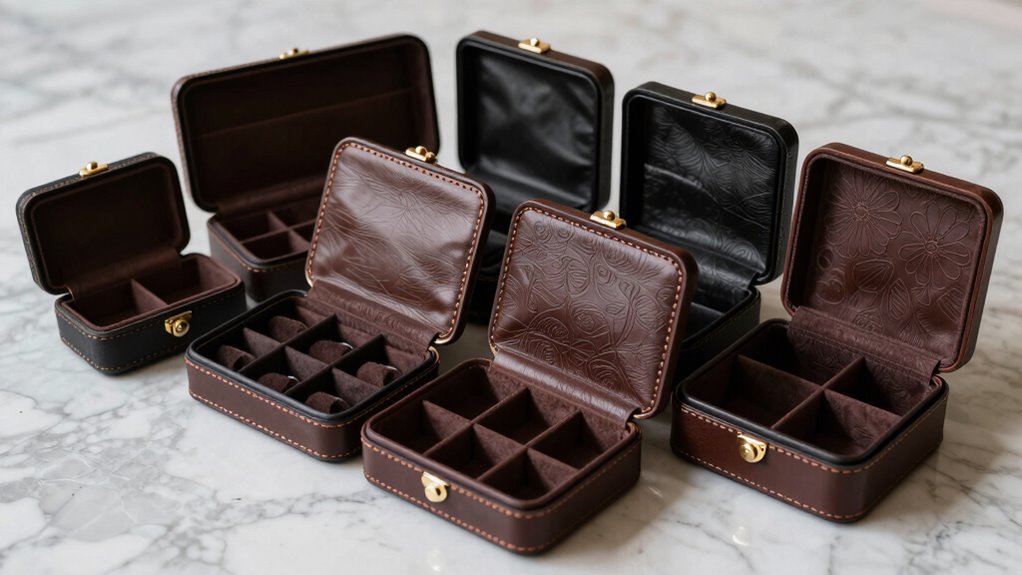 luxury leather jewelry storage