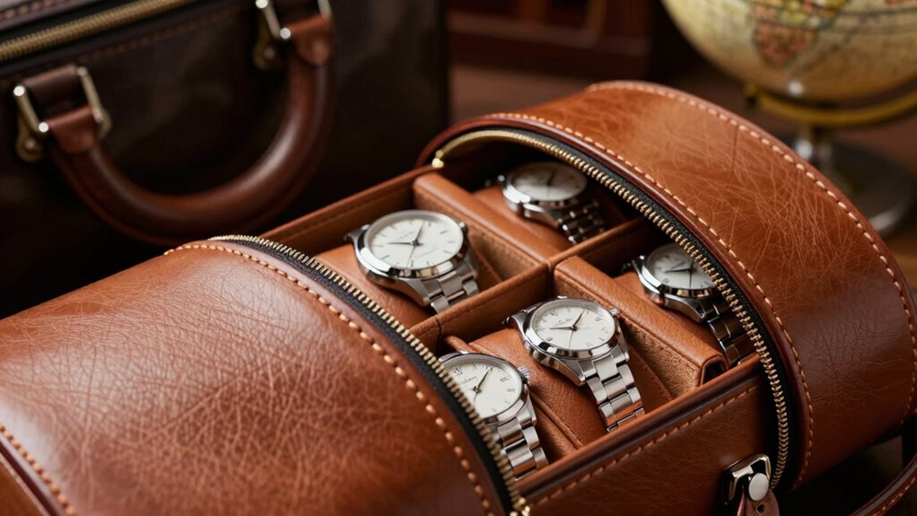 luxury leather watch organizers