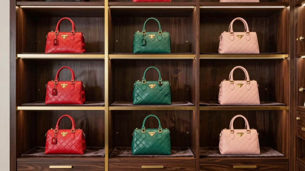 luxury purse shelf organization