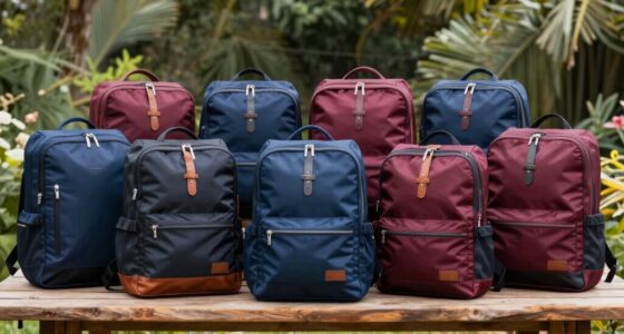 luxury travel backpack selection