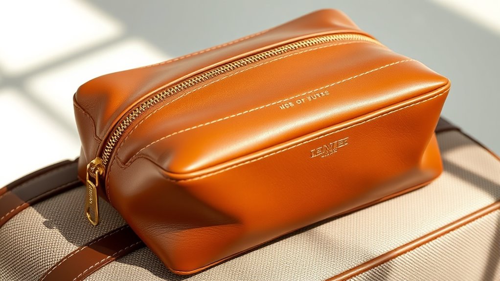 luxury travel leather case