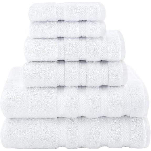 Luxury 6-Piece Cotton Towel Set White 600 GSM