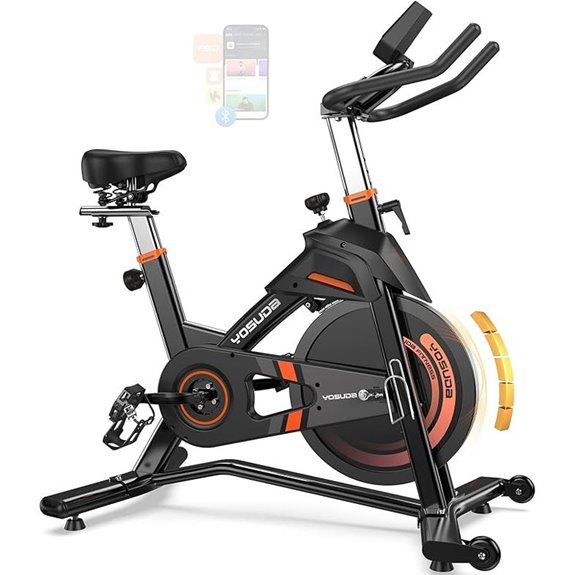 YOSUDA Magnetic Exercise Bike with App and Adjustments
